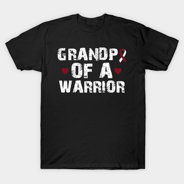 grandpa of a warrior - Head and Neck Cancer T-Shirt by Anonic